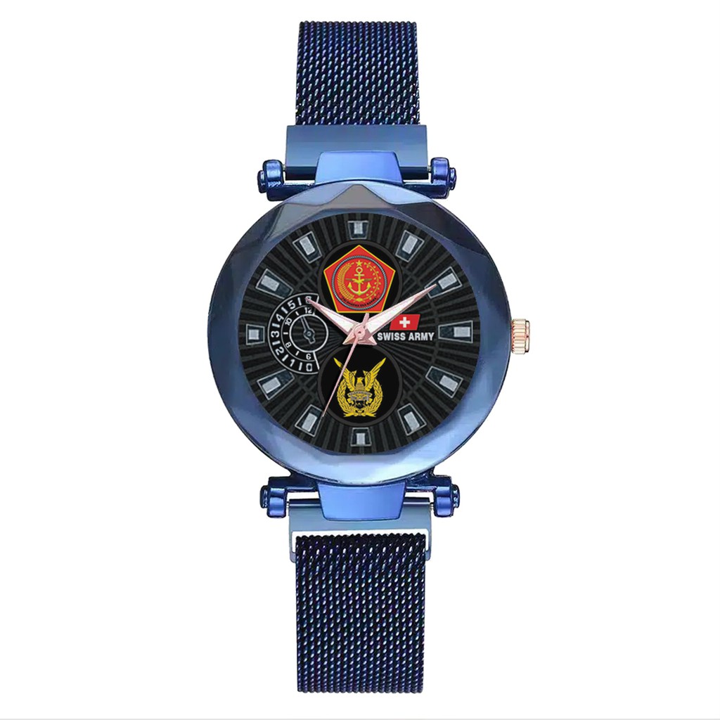 Jam Tangan Wanita Custom - TNI-TNI AU Free Box &amp; Batre Cadangan