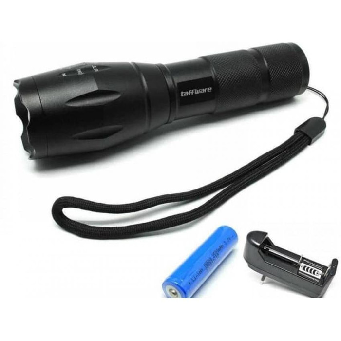 PAKET Senter LED Cree Laser E17 XM-L T6 2000 Lumens BATERAI + Charger