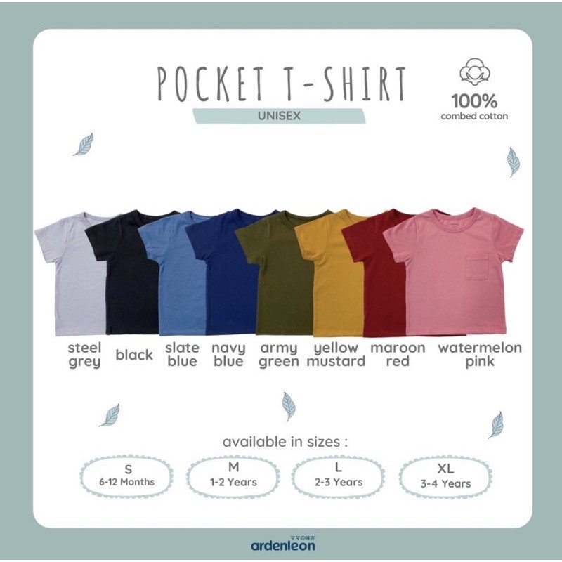 Ardenleon Pocket T-Shirt Unisex // Atasan Lengan Pendek Anak Unisex