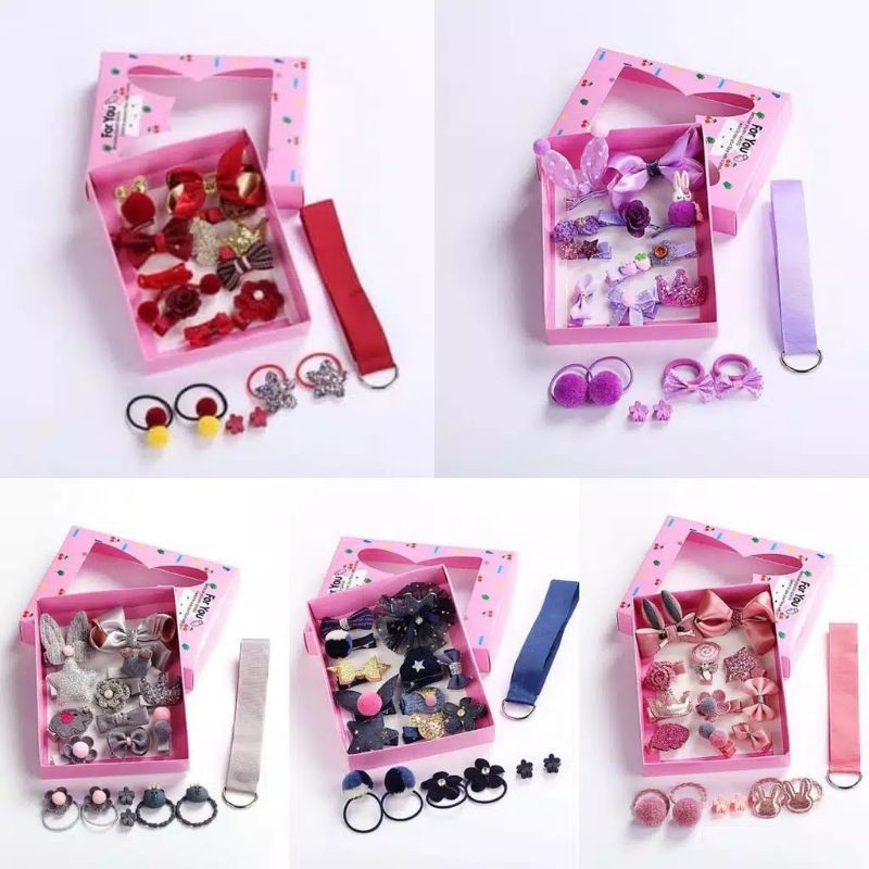 Medan Termurah best seller (box 18pcs) set pita rambut cantik anak perempuan import