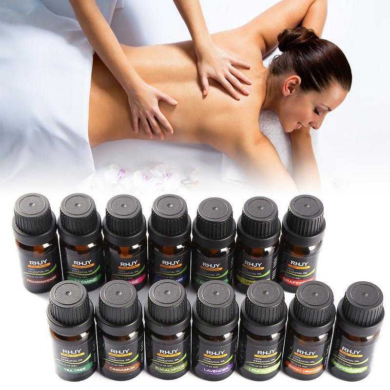 Set Essential Oil Minyak Aromatherapy Aroma Diffuser 14 PCS Esensial Esential Humidifier