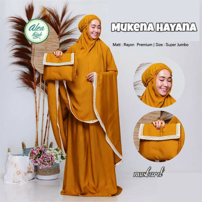 Mukena Hayana Rayon Premium original by Alea Hijab | Mukena dewasa jumbo | Mukena Jumbo