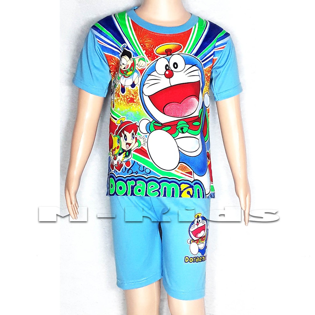 MKids88 - Baju Setelan Anak Gambar DORAEMON