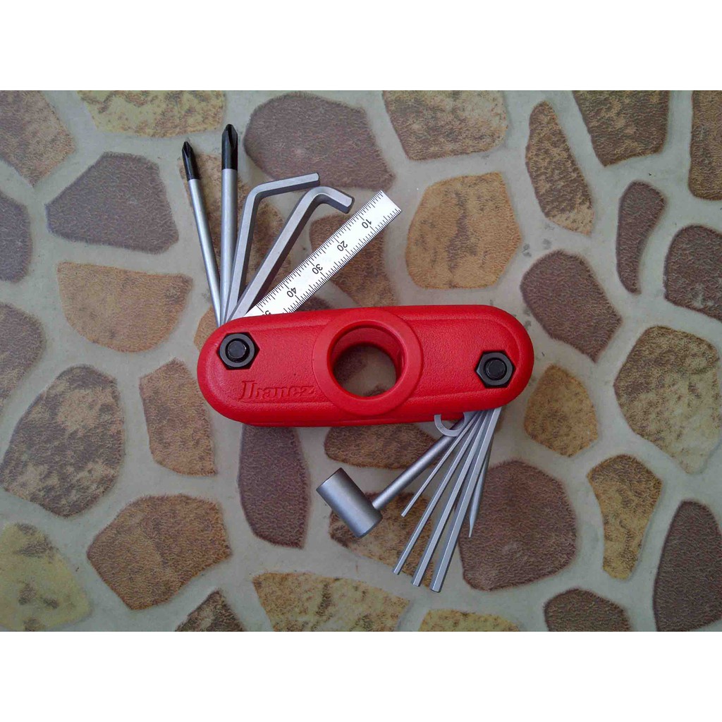 MTZ11 Ibanez Guitar Multi Tool Gitar & Bass Serba Guna Kunci L Truss Rod Adjustment Mtz 11