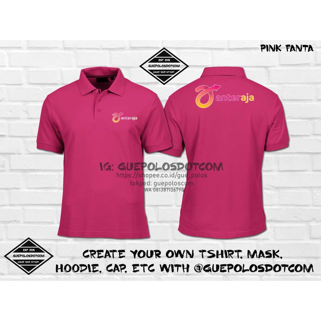 Poloshirt Kaos Polo AnterAja Jasa Kirim - Kaos Polo Anter Aja Jasa Kirim - Kaos Kerah Anteraja