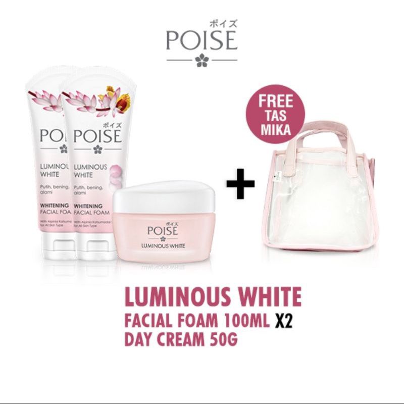 Poise Luminous White Paket Free Tas Mika