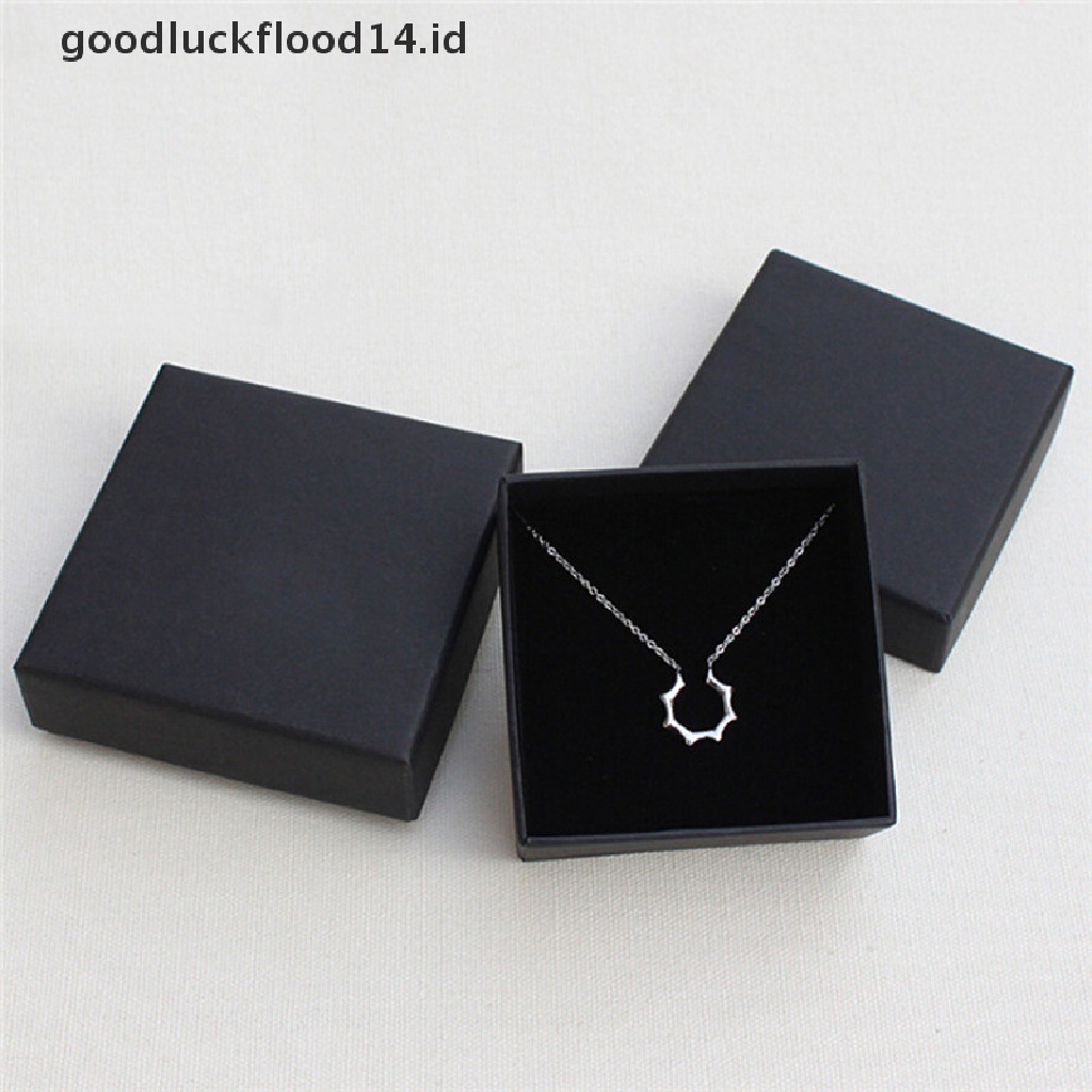 [OOID] Black Paper Package Case Ring Necklace Earrings Bracelet Jewelry Gift Box Decor ID