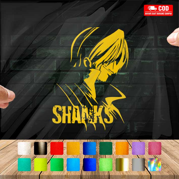 Cutting Stiker Akagami No Shanks Variasi Motor Mobil Sticker Timbul Keren Nyala Dasbor Spakbor Visor Body Kaca Helm Laptop Hologram Reflective Tahan Air Bodi Samping Nama Jepang Scoopy Vario Beat NMAX PCX Vespa Aesthetic Pickup Anime Windshield