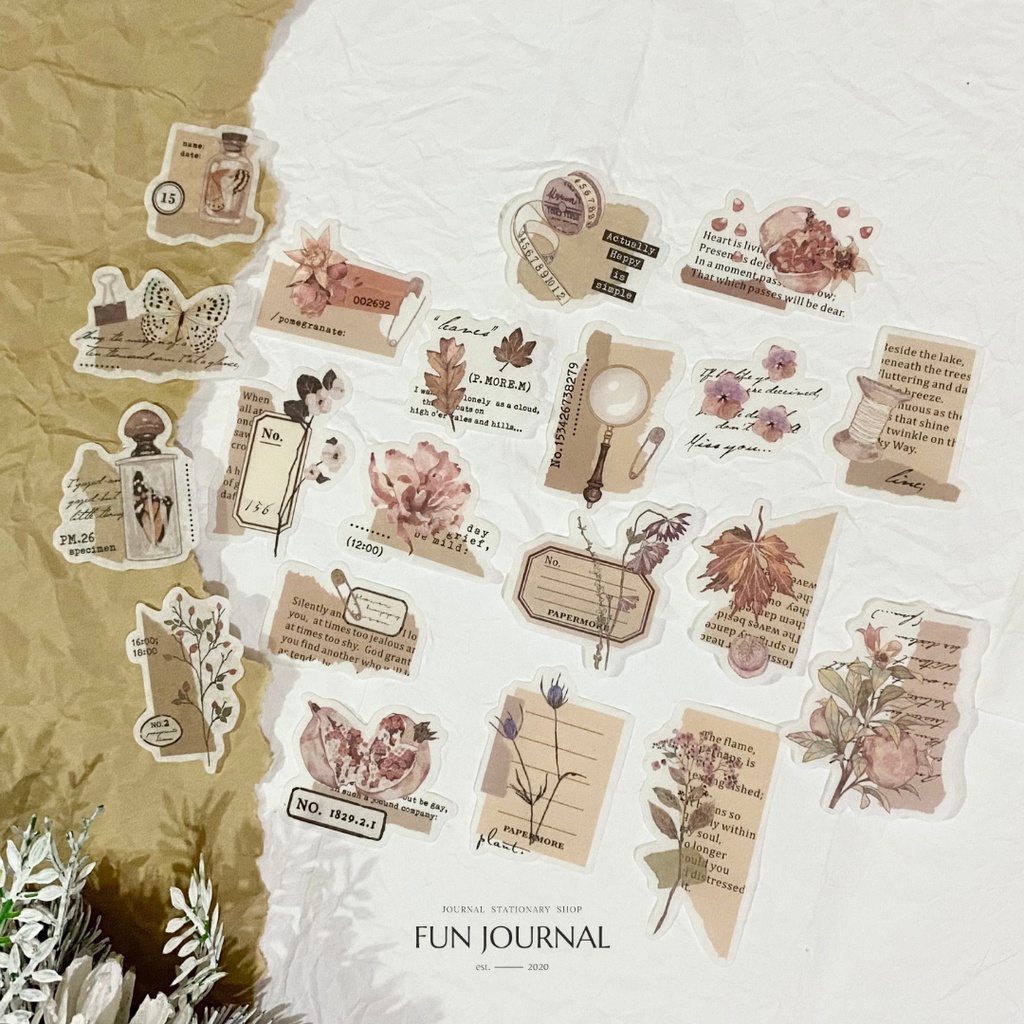 

EPHEMERA FLOWER AND FRUIT WASHI STICKER STIKER UNTUK JURNAL JOURNAL PLANNING SCRAPBOOK BUJO DIY