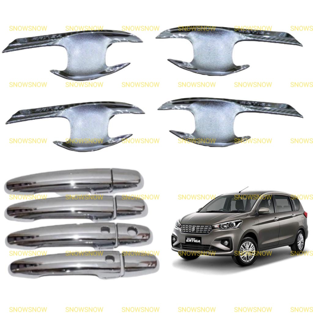 Paket Outer Handle Cover All New Ertiga 2018 2021 2022 UP Elegant Hitam Chrome