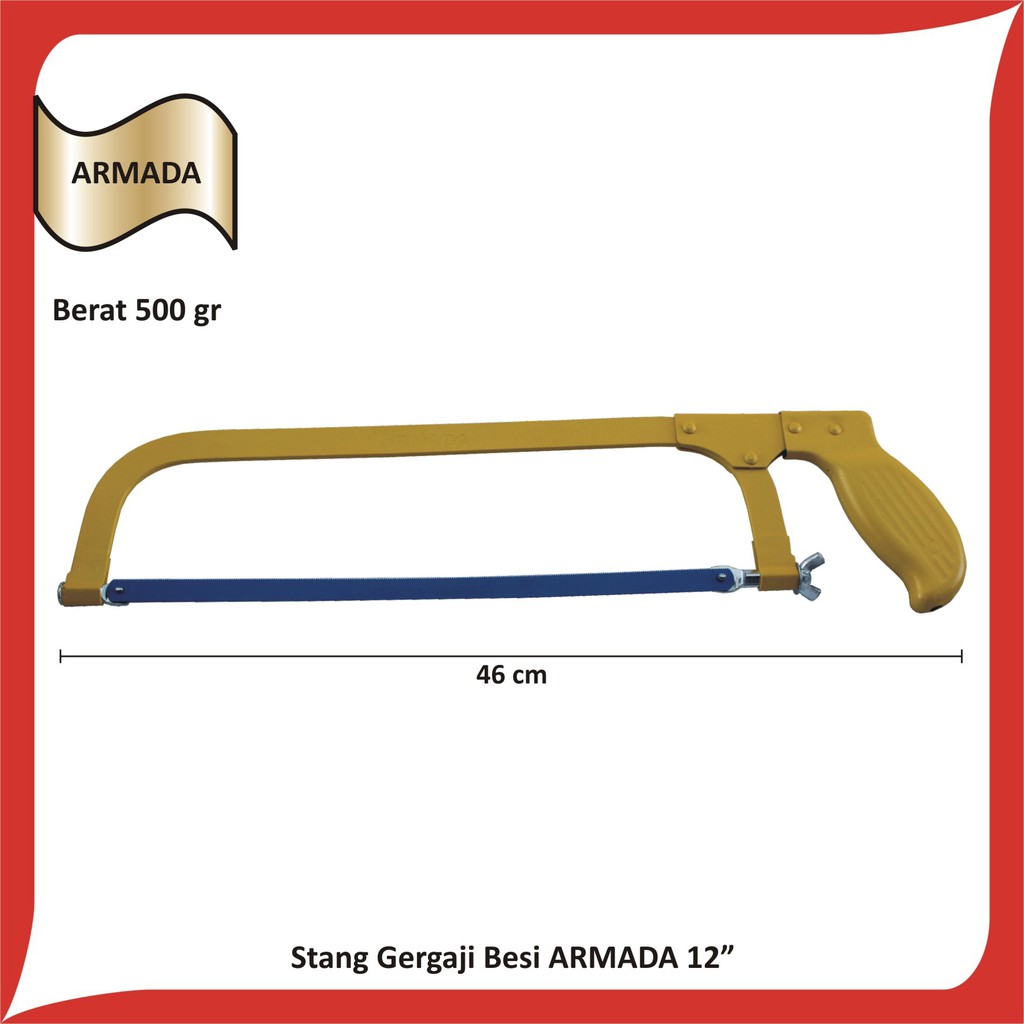Stang Gergaji Besi 12" / Gagang Gergaji Besi /  Hacksaw Frame / Pegangan Gergaji Murah dan Bagus