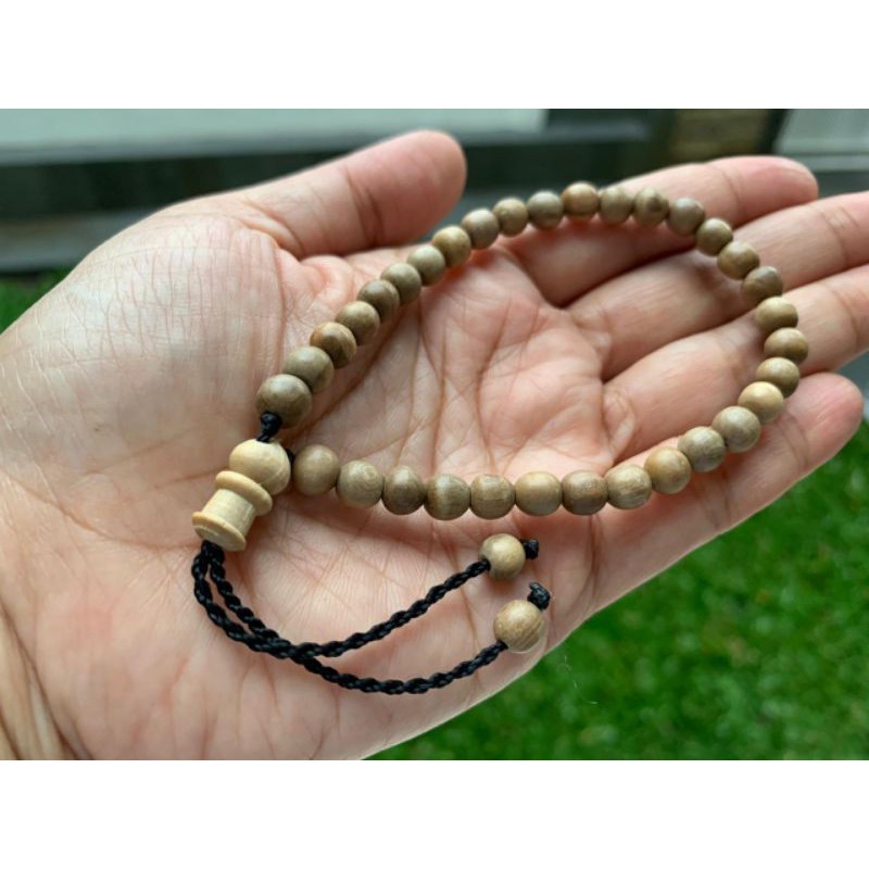 Tasbih 33 Kayu Dewandaru serut Uk 5mm / Gelang Kayu Bertuah Dewandaru / Tasbih Gelang Kayu Dewandaru