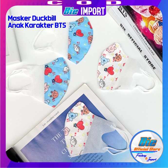 Masker Anak BTS Model Duckbill 3 Ply Impor Best Seller