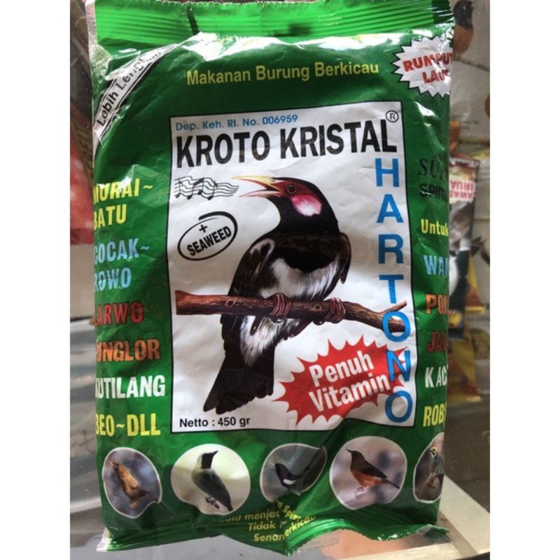 Pakan Burung KROTO KRISTAL HARTONO 450gram