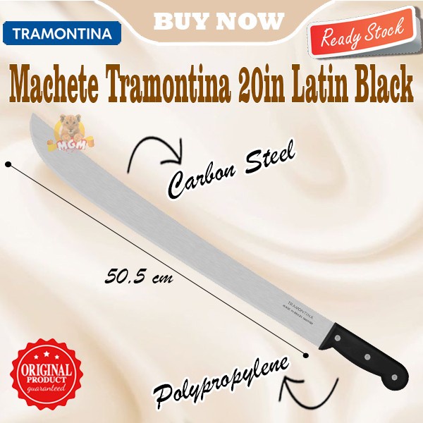 Made in Brazil HITAM Tramontina parang 50cm Bush Machete 20in Curve