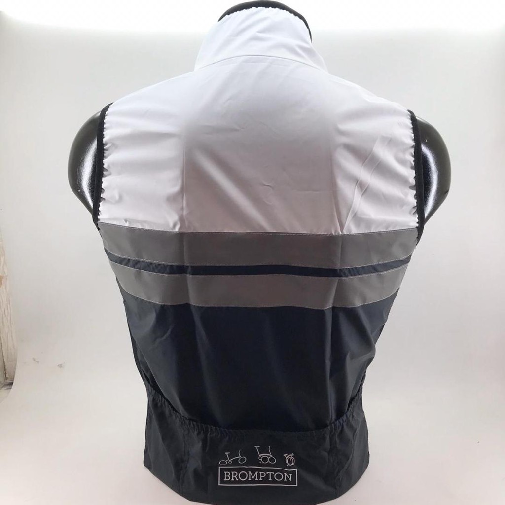 Rompi Sepeda Lipat Vest (White Combi Black)