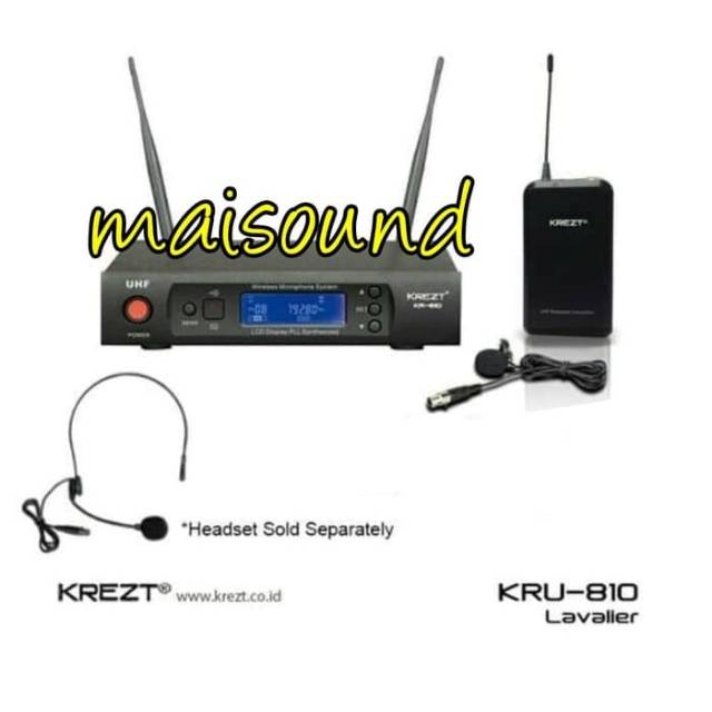 MIC WIRELESS KREZT KRU 810 MICROPHONE KREZT KRU810 SINGLE MIC CLIP ON