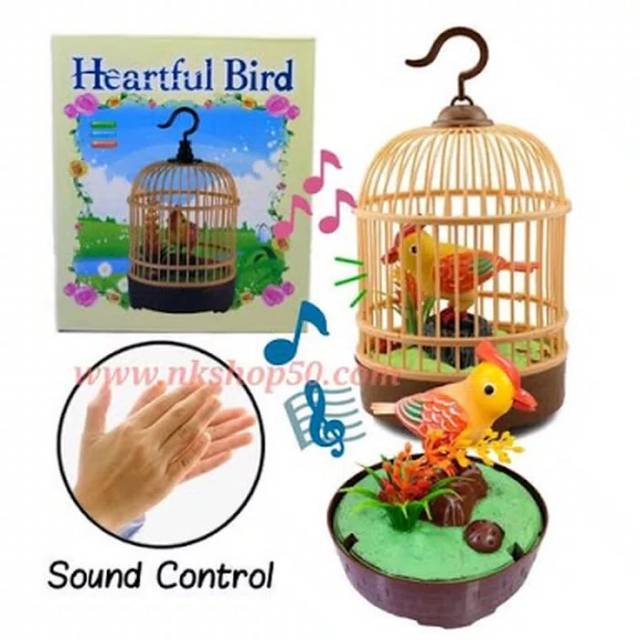 Mainan Burung Berkicau Heartful Bird Sangkar Song Suara Anak Edukatif