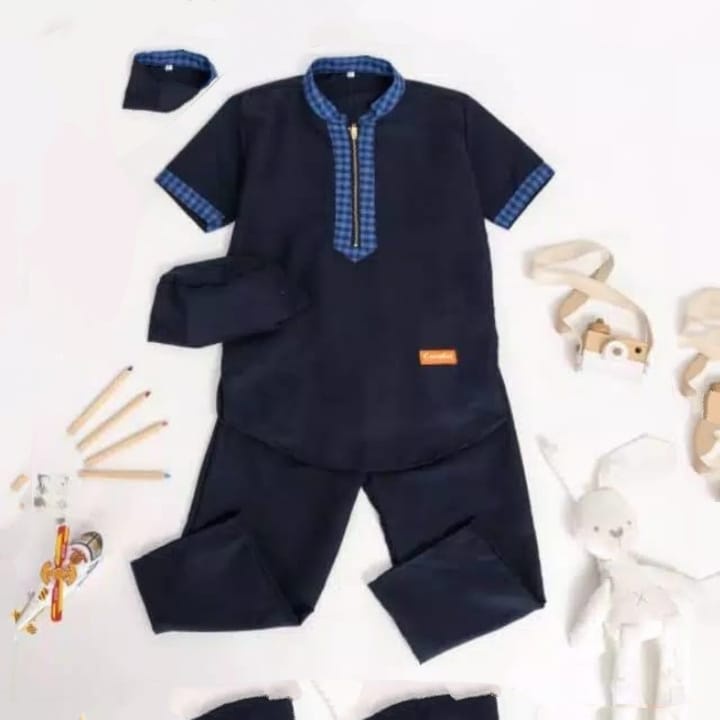 Baju Koko Anak Laki Laki / Stelan Koko Turki Anak Fre Peci 0 - 10 Tahun ini