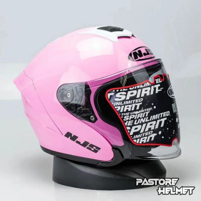 Helm NJS Kairoz Solid Pink / NJS Kairoz Pink / NJS Original Produk