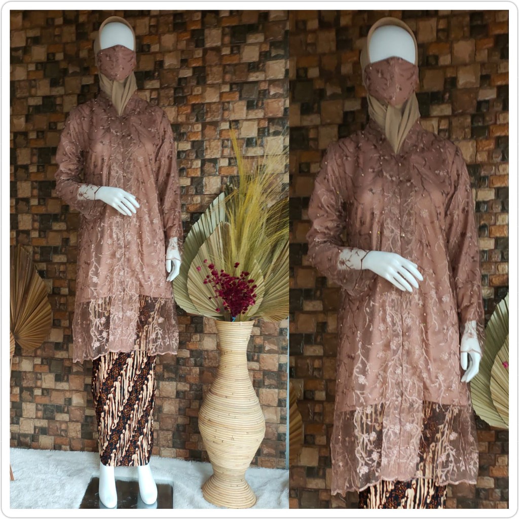 Seragam Setelan Kebaya Brukat / Kebaya Tunik Seragam / Kebaya Modern / Atasan Kebaya / Kebaya