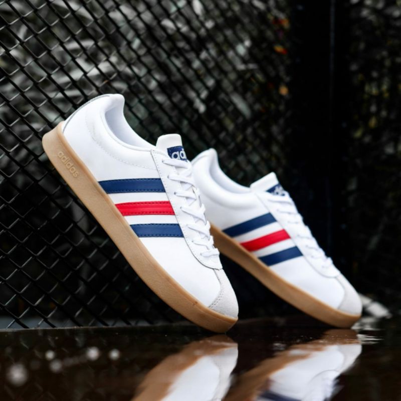 SEPATU ADIDAS NEO VL COURT WHITE FRANCE SOLE GUM