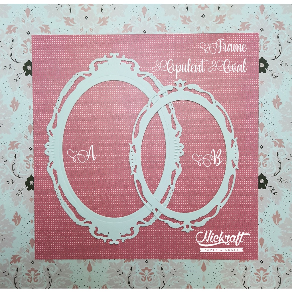 

OPULENT OVAL FRAME - BAHAN HIASAN SCRAPBOOK LABEL KERTAS FOTO