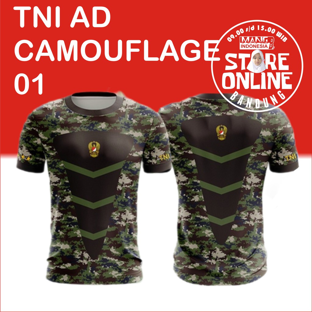 Kaos C72 Jersey TNI AD CAMOUFLAGE