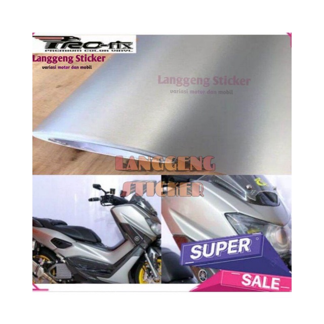 Skotlet Motor Silver Doff Profik Stiker scotlite Silver Dop