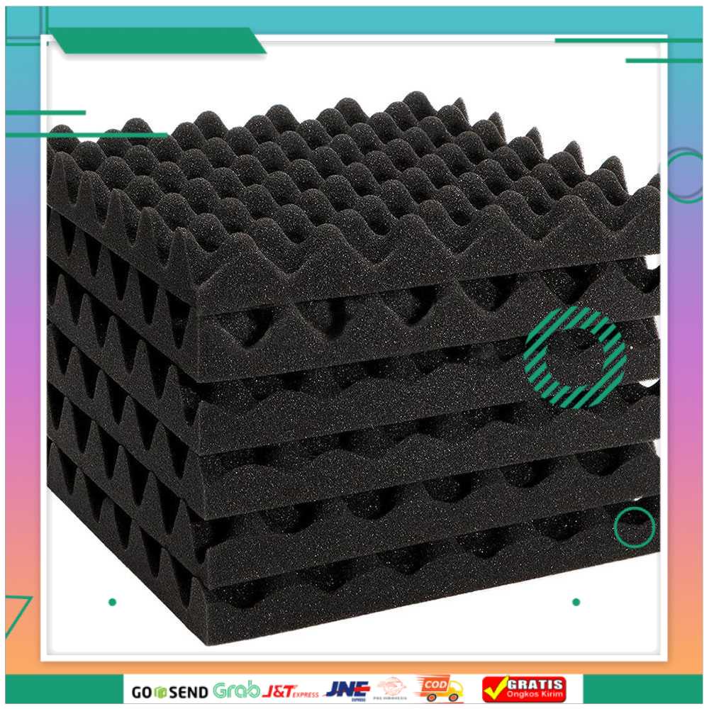 (BISA COD) FTIHSHPJROD Busa Telur Peredam Suara Soundproof Foam 30x30x3CM 6PCS - SFS1