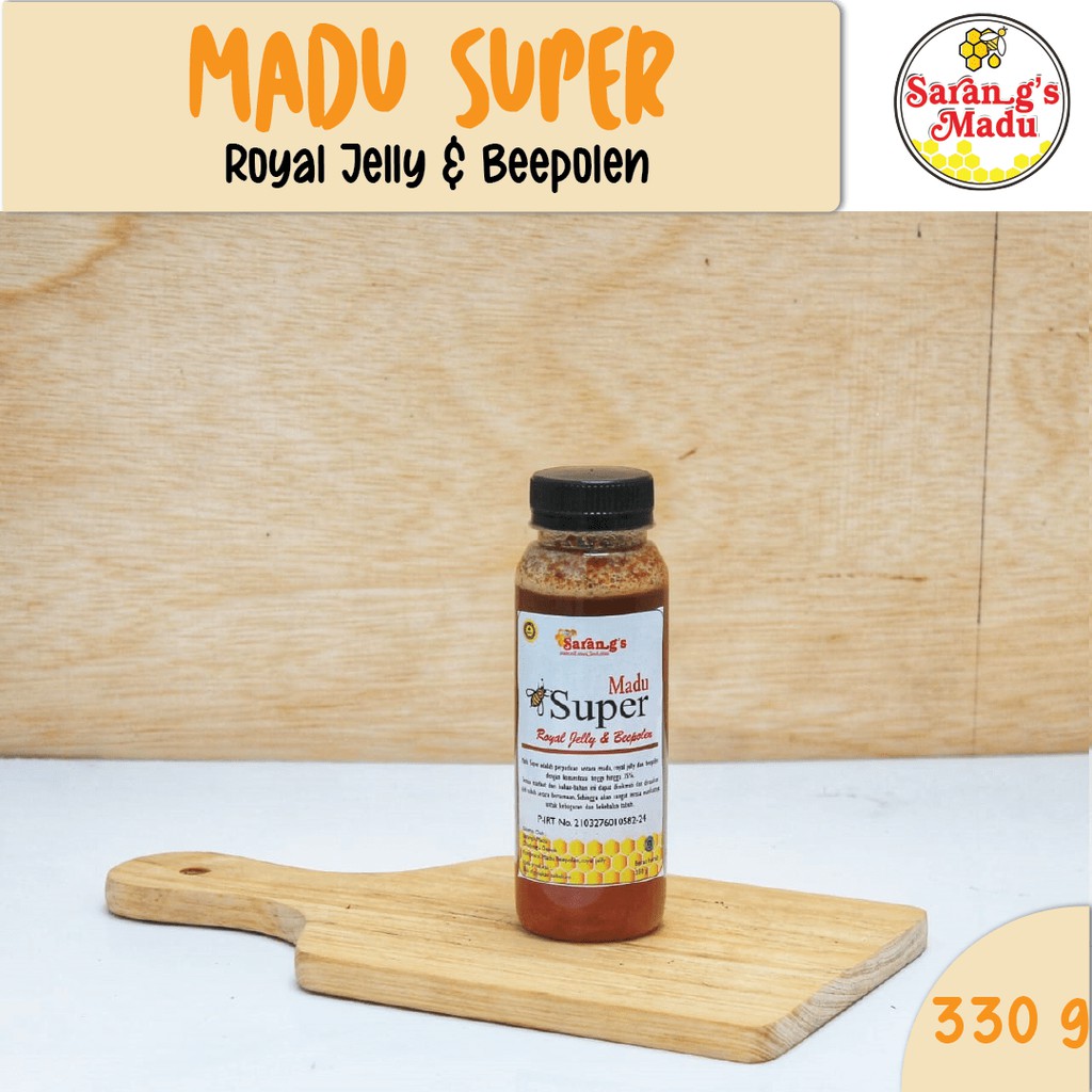

Madu Super 330g, Raw honey+Royal jelly+beepollen