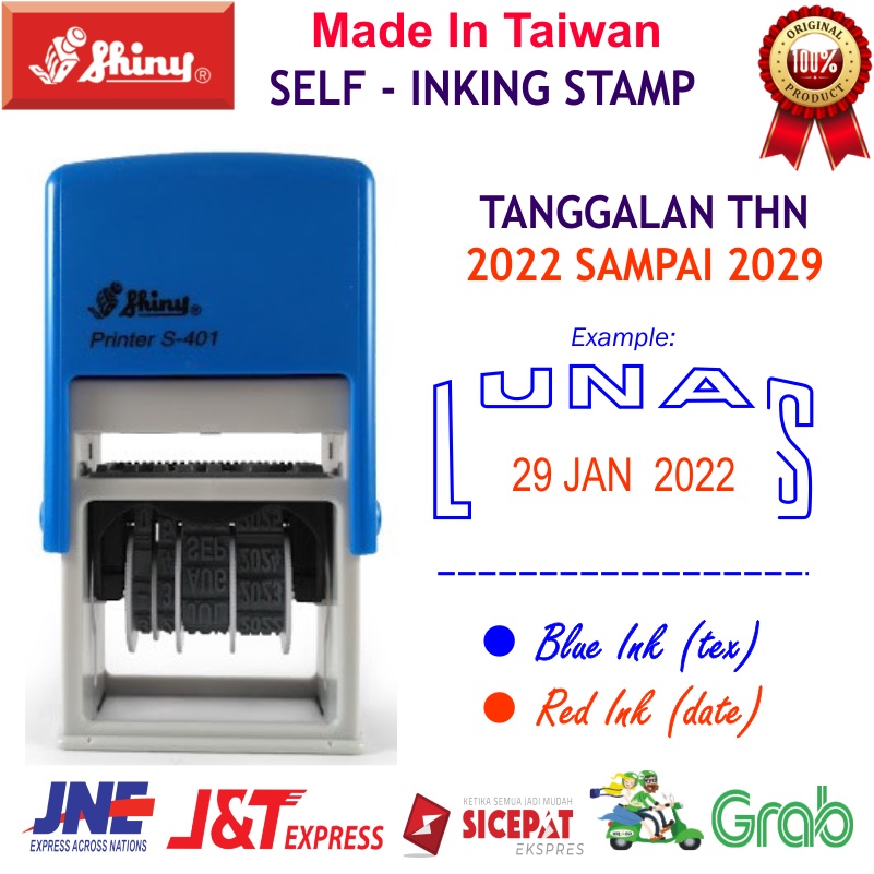 

STEMPEL TANGGAL LUNAS SHINY S-401L OTOMATIS TOKO KANTOR DAGANG SERBAGUNA