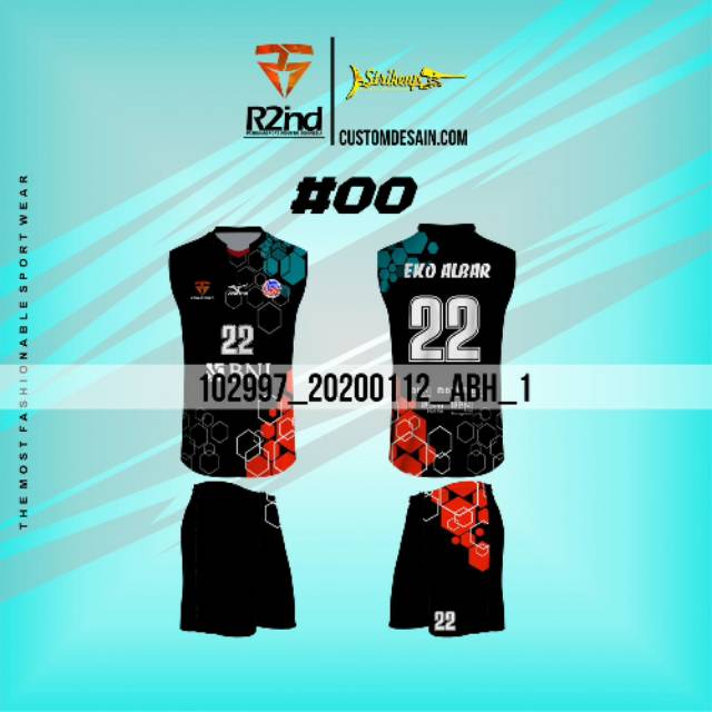 Jersey Volly Kaos Voli BNI Full Printing Atasan Olahraga Voli