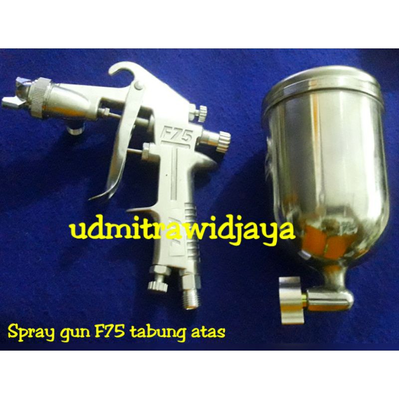 Spray gun F75 tabung atas alat semprot cat angin kompresor alat penyemprot cat spray