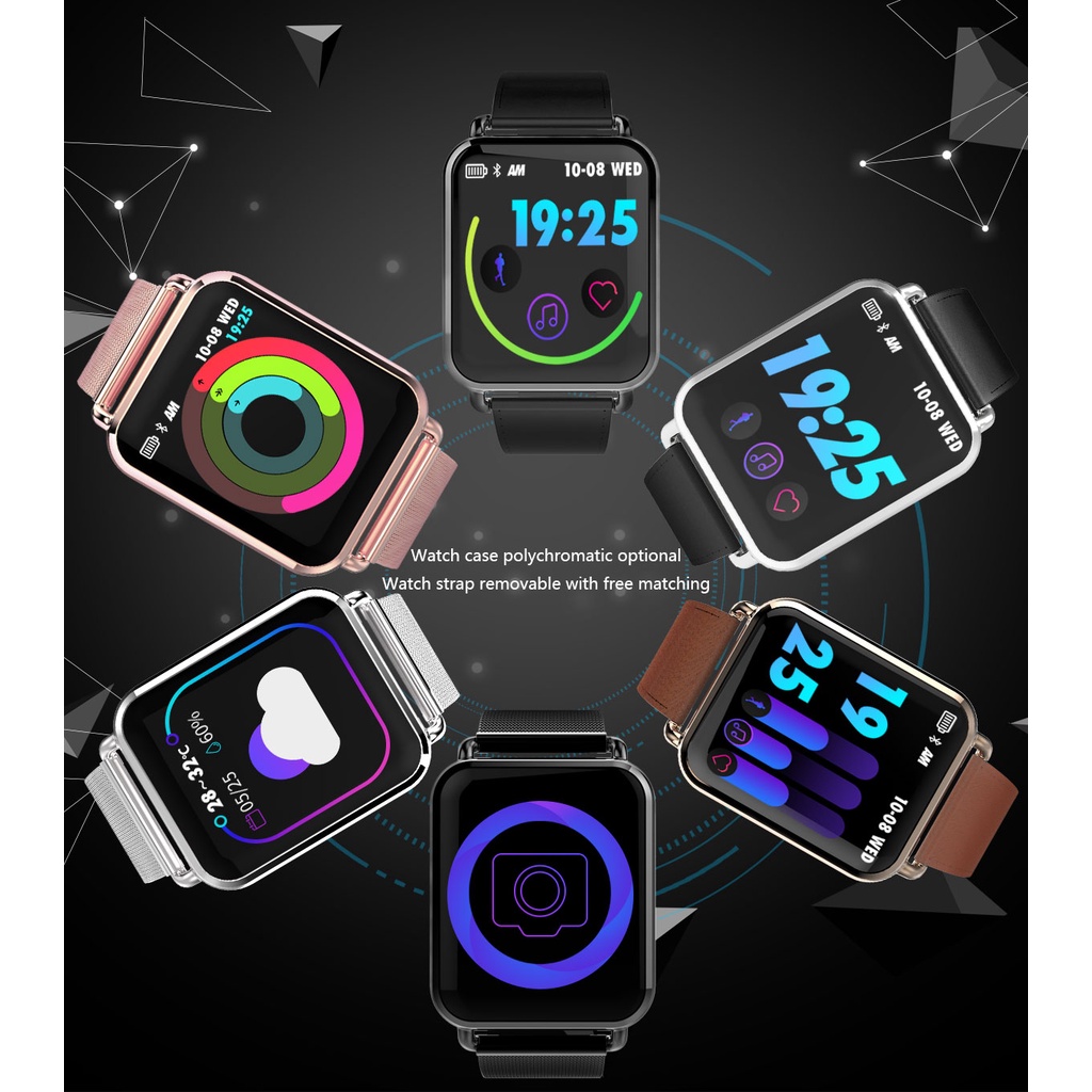 Smartwatch Q3 Sporty Fitness Tracker Android iOS - Metal Strap