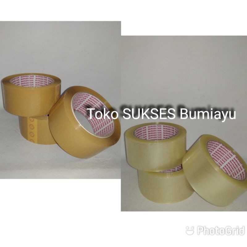 Lakban Bening / Coklat Besar Solatape 48mm x 90 Yard OPP Daimaru 2inch TERMURAH