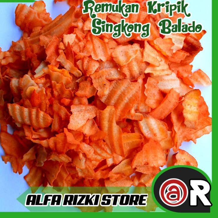 

☝ 1000 gram / 1 kg Remukan keripik singkong balado murah meriah I Harga Grosir ヿ