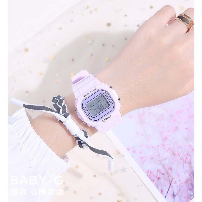 JAM TANGAN RUBBER DIGITAL SEGI DW-5600 GROSIR MURAH KARET SPORT LED PRIA WANITA COUPLE JF052