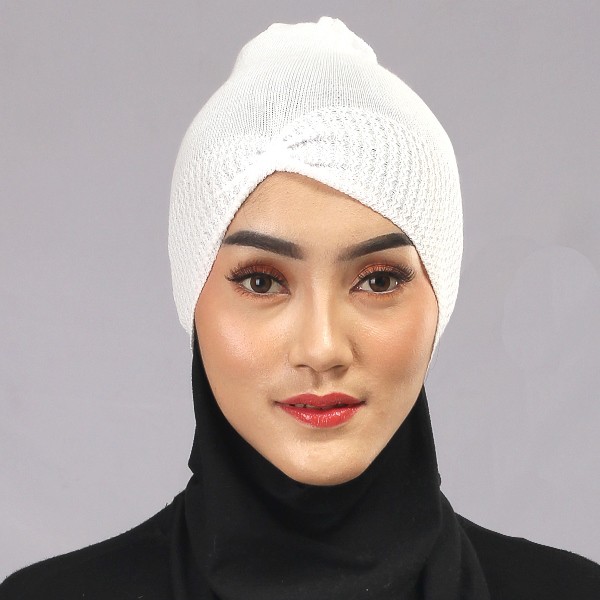 Ciput Rajut Wanita Putih ZHijab PM 560