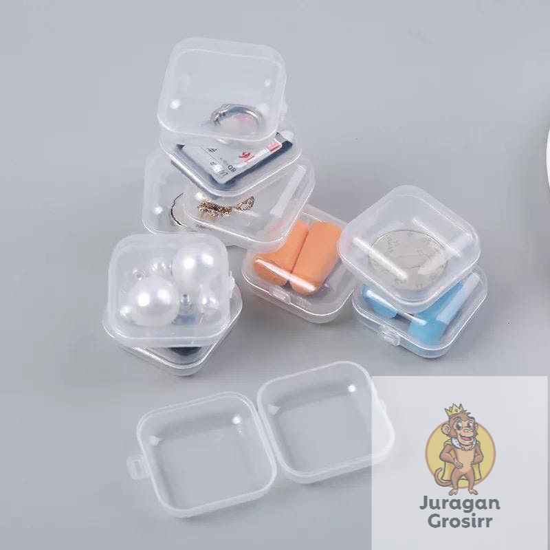 JG - KOTAK WADAH PENYIMPANAN MINI TRANSPARANT / TEMPAT OBAT /KOTAK OBAT / KOTAK ACCESOREIS KECIL