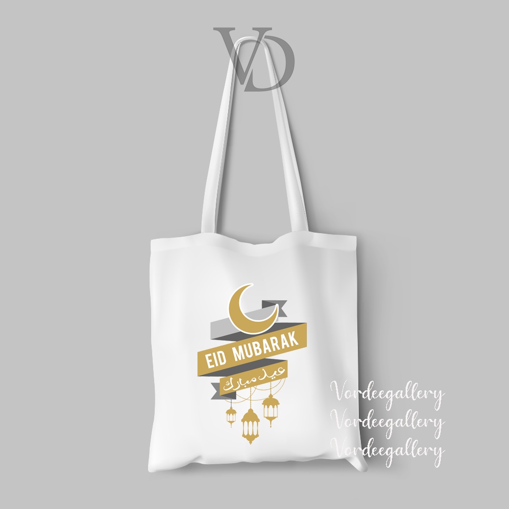 Tote bag  Kanvas Motif Lebaran tote bag idul fitri eid mubarak ramadan