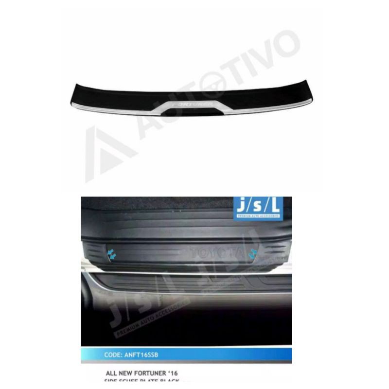 paket sillplate samping hitam dan belakang hitam all new Fortuner jsl