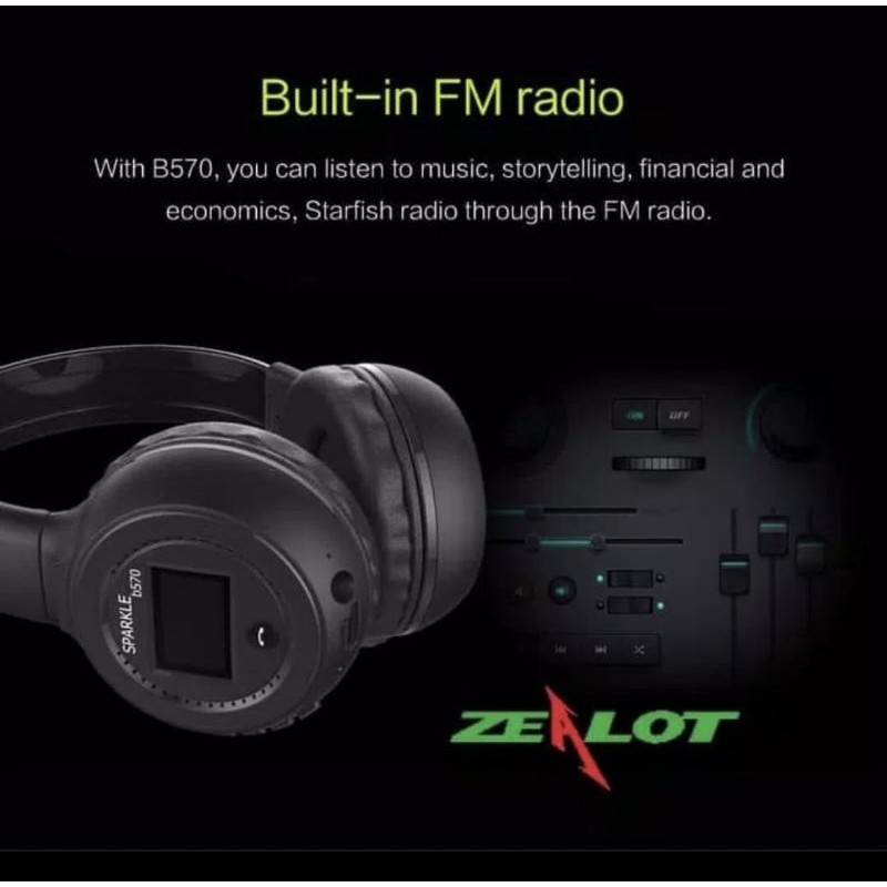 handsfree bando Bluetooth earphone Zealot B570 Headset