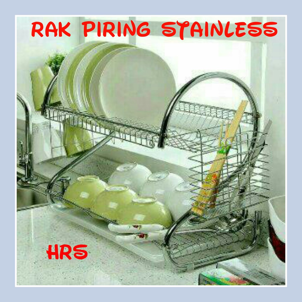 Dish Drainer Rak Piring Tempat Pengering Peralatan Setelah Di