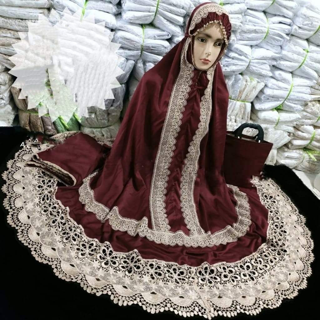 Mukena dewasa andin sutra velvet premium
