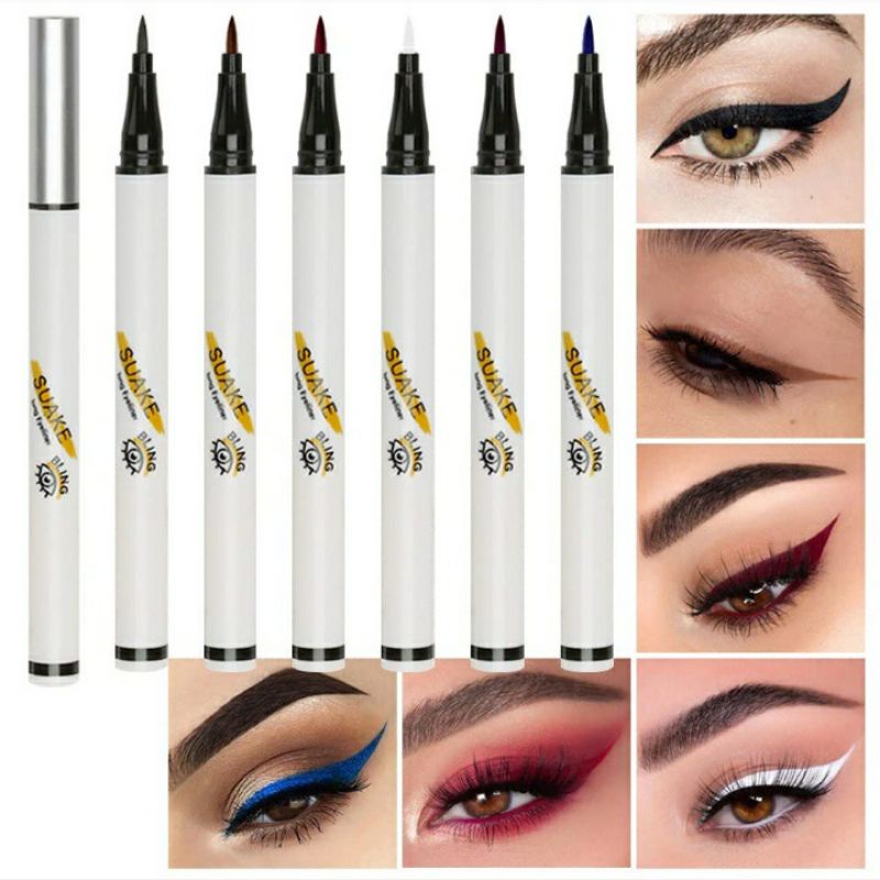 EYELINER SPIDOL PUTIH UNGU BIRU RED HITAM EYELINER WHITE WATERPROOF BEST SALLER