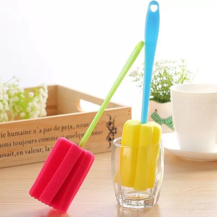 Tongkat Spons Pembersih Botol Minum Sikat Busa Pembersih Dot Susu Bayi thumbler Cleaner Sponge Stick Sikat Spon Pencuci Gelas Serbaguna