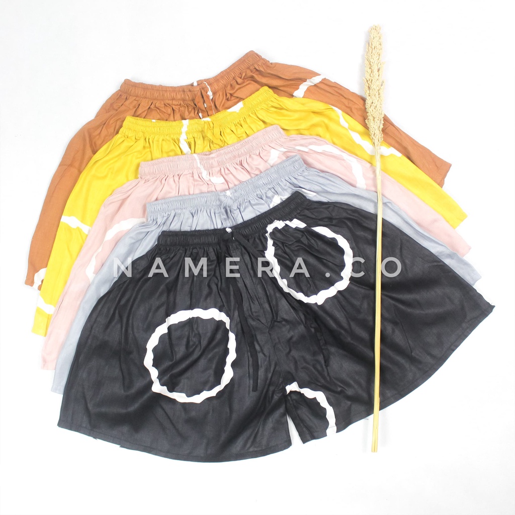 Hot pants Celana Pendek Wanita Size Upto Jumbo XXL Motif Bali Shibori Tie Dye Rayon