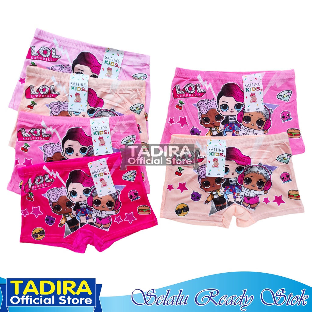 12 Pcs Celana Boxer Anak Perempuan Gambar Kartun Celana Dalam Anak Cewek Karakter Lucu TADIRA Store