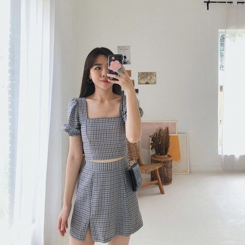 NEW OUDRE SUNMI SET IN PLAIDS